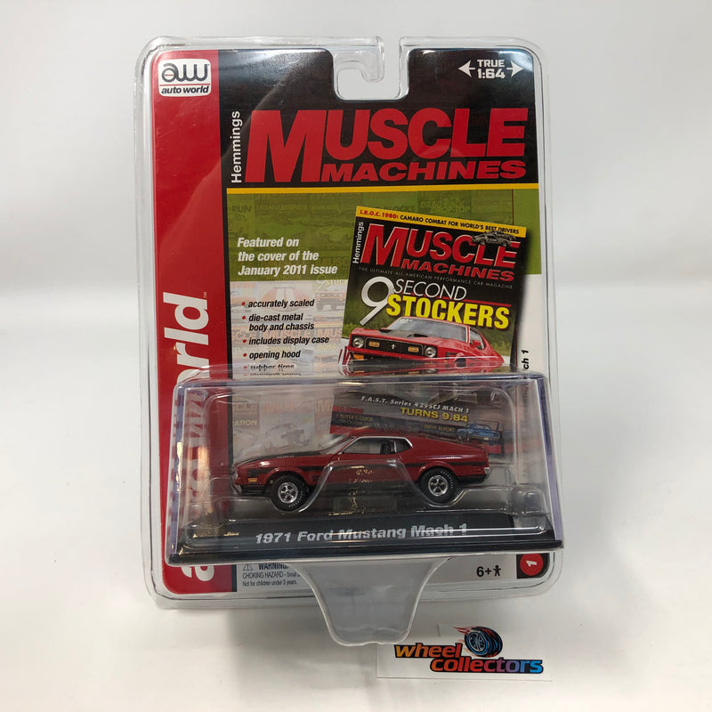 1971 Ford Mustang Mach 1 * Auto World Muscle Machines 1:64 Scale