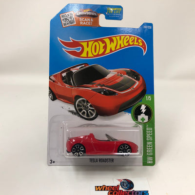 Tesla Roadster #241 * RED * 2016 Hot Wheels