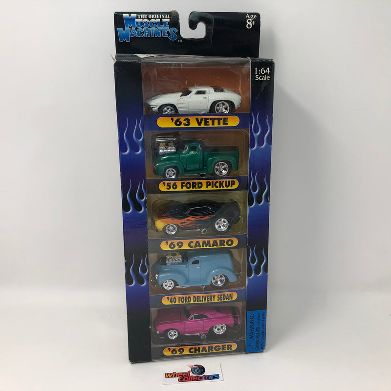 5-Pack * The Original Muscle Machines 1:64 Scale w/ 69 Camaro & Charger
