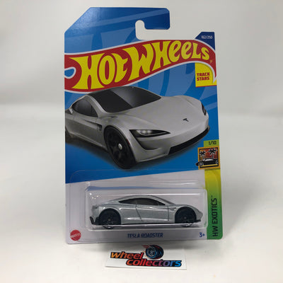Tesla Roadster #162 * Silver * 2022 Hot Wheels Case J