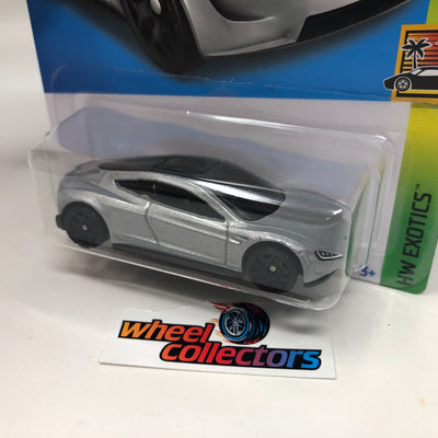 Tesla Roadster #162 * Silver * 2022 Hot Wheels Case J