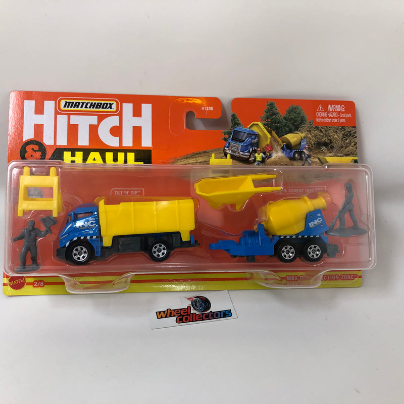 Construction Set with Yellow Mixer * Matchbox Hitch & Haul