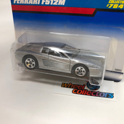 Ferrari F512M #784 * Silver w/ 5sp Rims * 1998 Hot Wheels