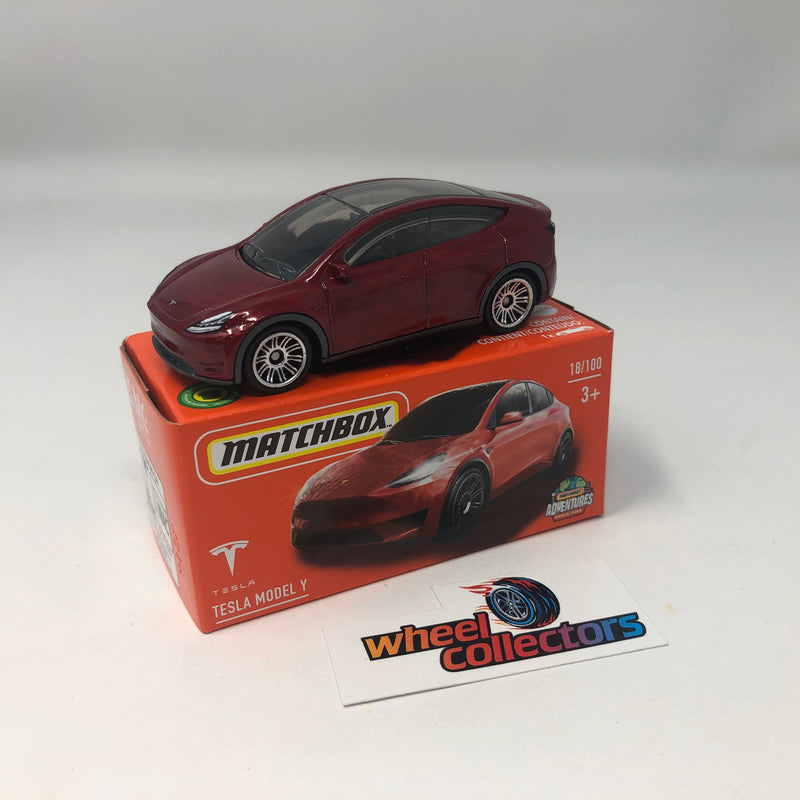 Tesla Model Y * Red * 2022 Matchbox POWER GRABS Case E Release