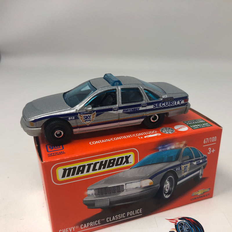 Chevy Caprice Classic Police * Silver * 2022 Matchbox POWER GRABS Case E Release