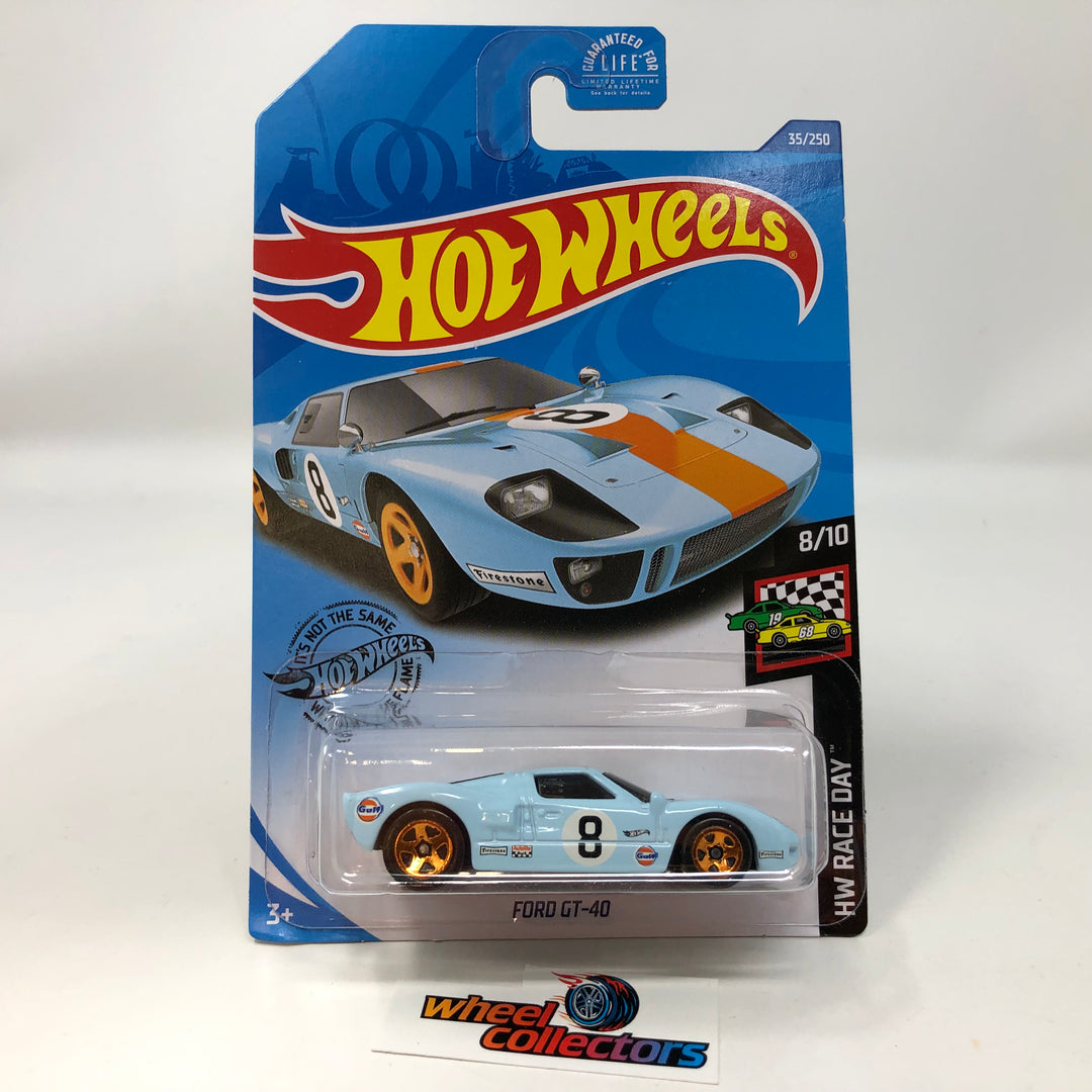 ホットウィール　ford gt-40 sth スーパートレジャーハント　ガルフ Hot Wheels 2020 Super Treasure Hunt Gulf Ford GT-40 Blue