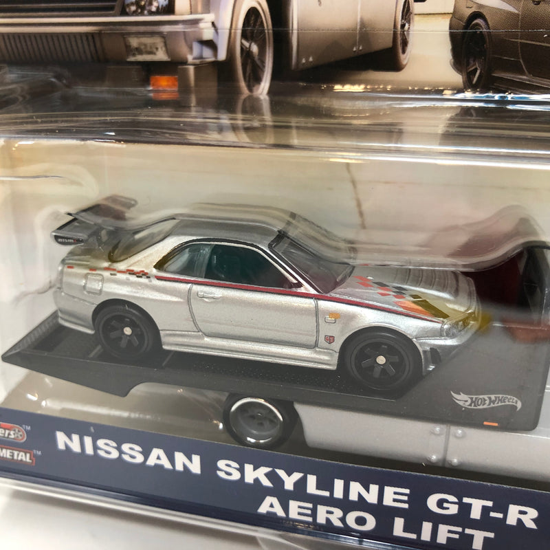 Nissan Skyline Nismo GT-R BNR34 & Aero Lift Hot Wheels Team Transport
