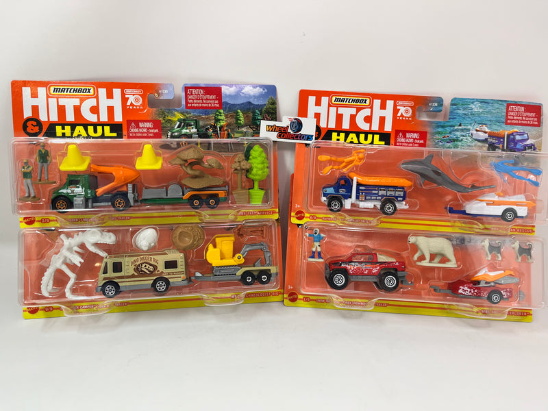 Complete 4 Car Set Mix 1 * 2023 Matchbox Hitch & Haul MIX 1 Release
