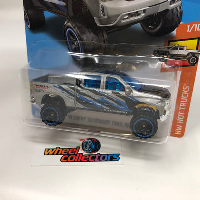 '19 Chevy Silverado Trail Boss LT #83 * Silver Kmart Only * 2019 Hot Wheels