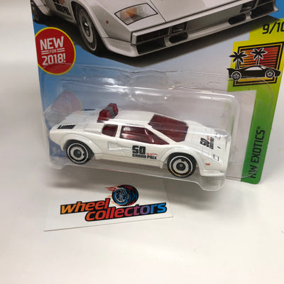 Lamborghini Countach Pace Car #316 * WHITE * 2018 Hot Wheels