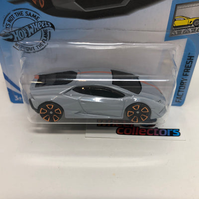 Lamborghini Huracan #245 * Grey * 2019 Hot Wheels