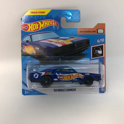 Short Card * '69 Dodge Charger #243 * Blue * 2019 Hot Wheels