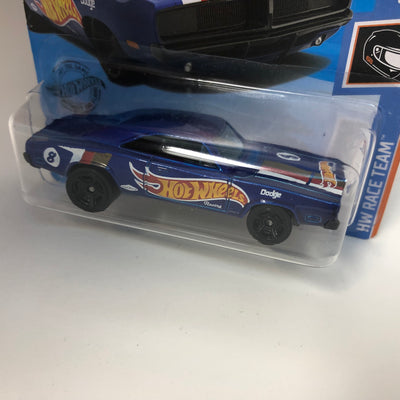 Short Card * '69 Dodge Charger #243 * Blue * 2019 Hot Wheels