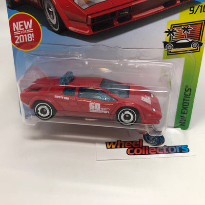 Lamborghini Countach Pace Car #217 * Red * 2018 Hot Wheels