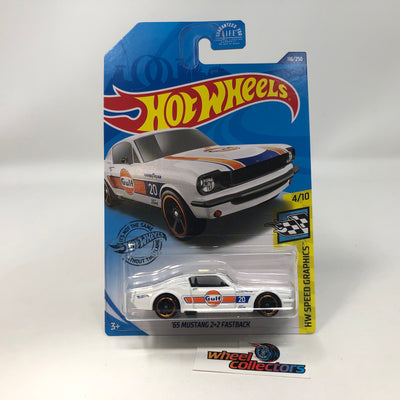 '65 Mustang 2+2 Fastback Gulf #116 * White * 2020 Hot Wheels Dollar General Only