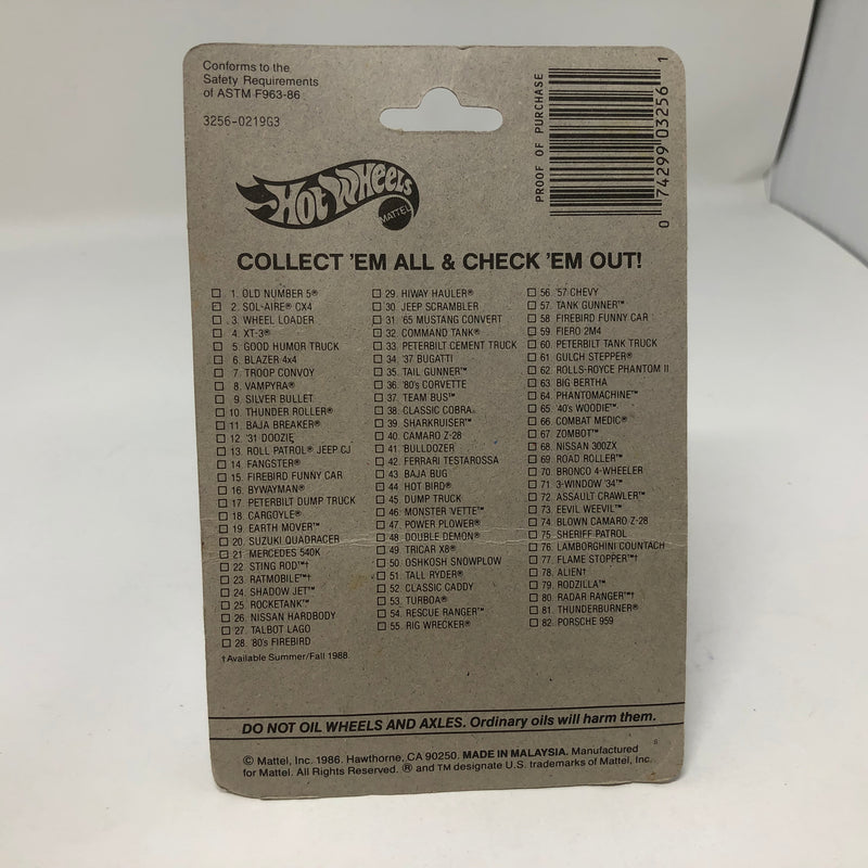 Team Bus 3256 * 1986 Hot Wheels Vintage Black Walls