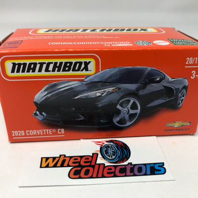 2020 Corvette C8 * Black * Matchbox POWER GRABS