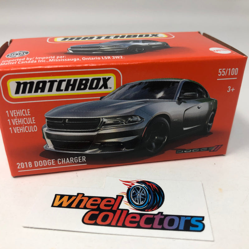 2018 Dodge Charger * Grey * Matchbox POWER GRABS