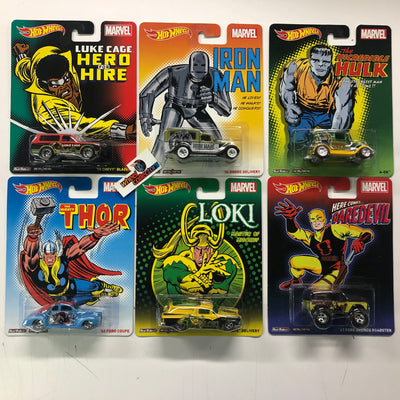 6 Car Set * 2014 Hot Wheels Pop Culture MARVEL Series