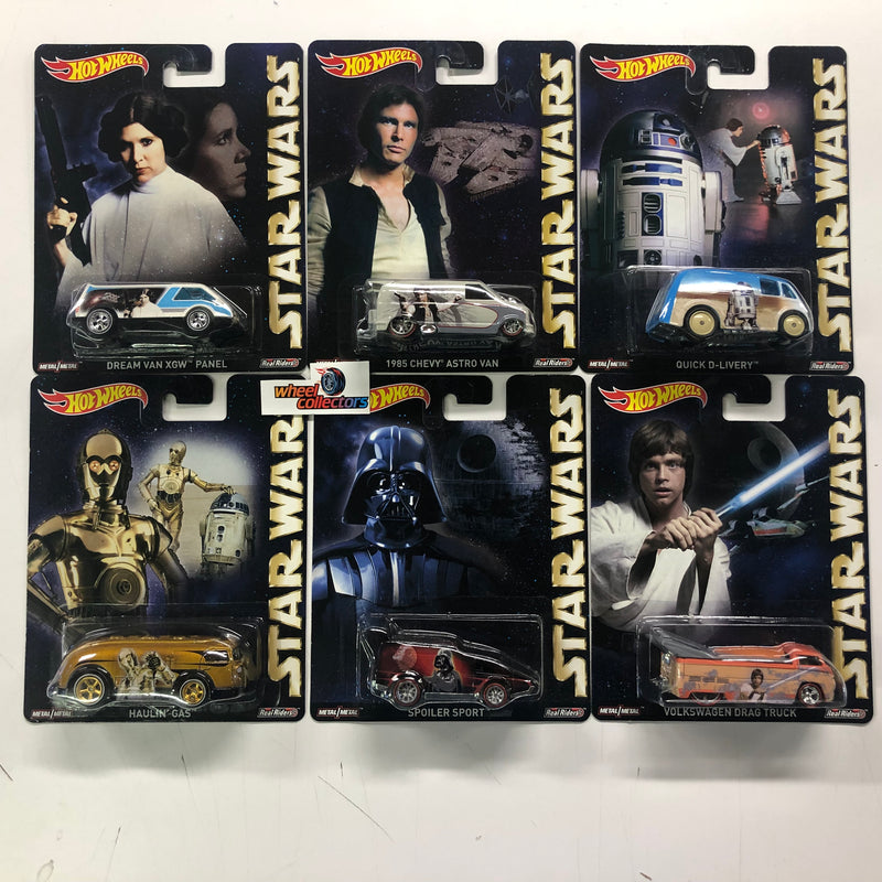 6 Car Set * STAR WARS * 2015 Hot Wheels Pop Culture