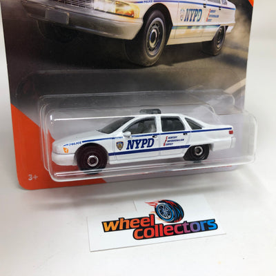 Chevy Caprice Classic Police #7 * White * Matchbox Basic Series
