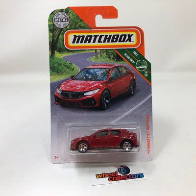 '17 Honda Civic Hatchback #8 * Red * Matchbox Basic Series
