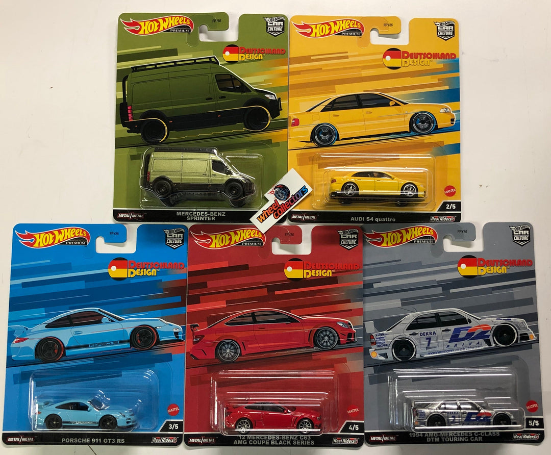 Complete 5 Car Set * 2022 Hot Wheels Deutschland Design 2