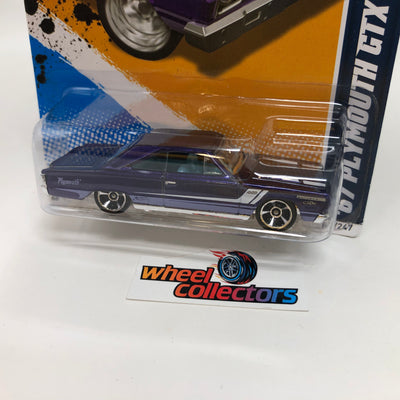 '67 Plymouth GTX #86 * Purple * 2012 Hot Wheels