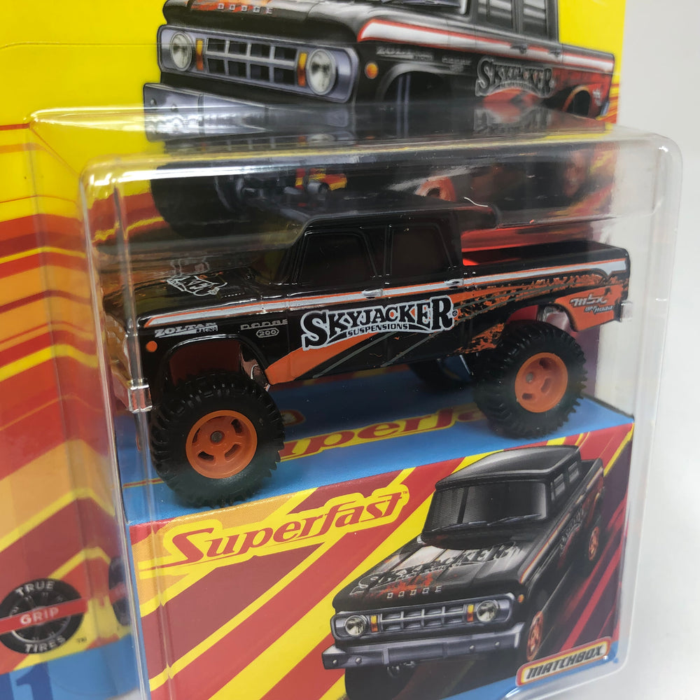 Matchbox Superfast 1968 Dodge D200 - Sammlerauto Im Maßstab 1:64 Schwarz