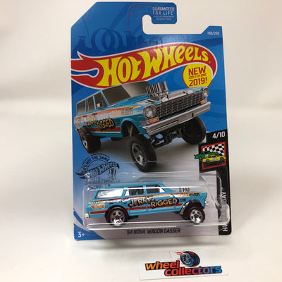 '64 Nova Wagon Gasser #198 * Blue * 2019 Hot Wheels