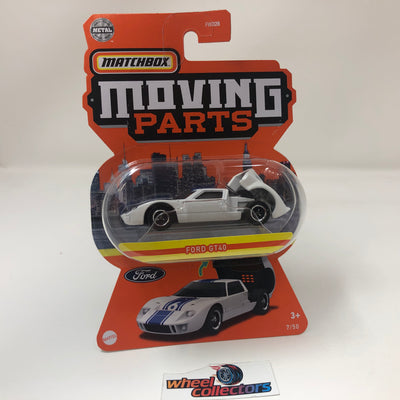 Ford GT40 * WHITE * 2022 Matchbox Moving Parts Mix 6 Case F