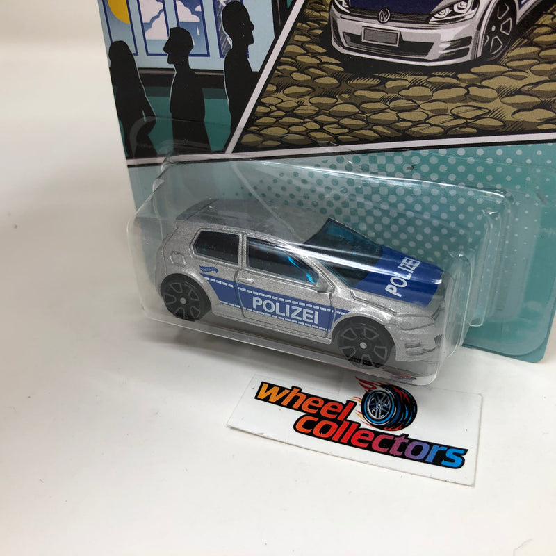 Volkswagen Golf MK7 Silver Hot Wheels Police Series