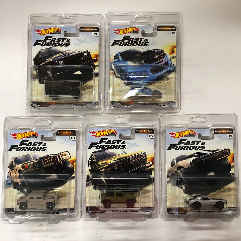 5 Car Set Fast & Furious Off-Road * Hot Wheels Fast & Furious Series