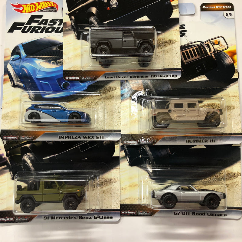 5 Car Set Fast & Furious Off-Road * Hot Wheels Fast & Furious Series