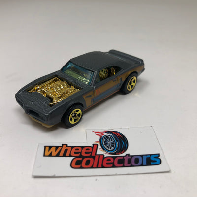 Custom '67 Pontiac Firebird * Gray * Hot Wheels Loose 1:64 Scale