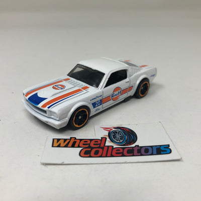 '65 Mustang 2+2 Fastback Gulf * White * Hot Wheels Loose 1:64 Scale