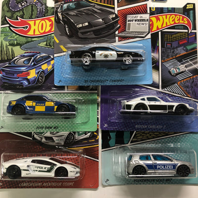 5 Car Set * 2020 Hot Wheels Police Art Series