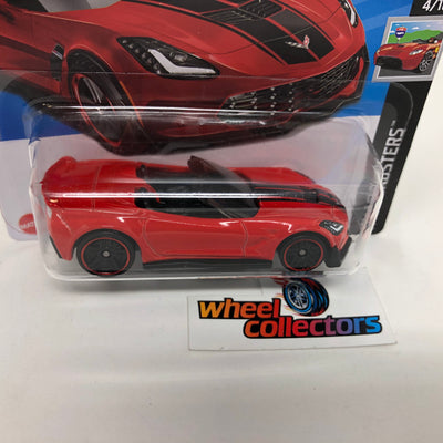 Corvette C7 Z06 #34 * RED * 2023 Hot Wheels Case A Release Short Card