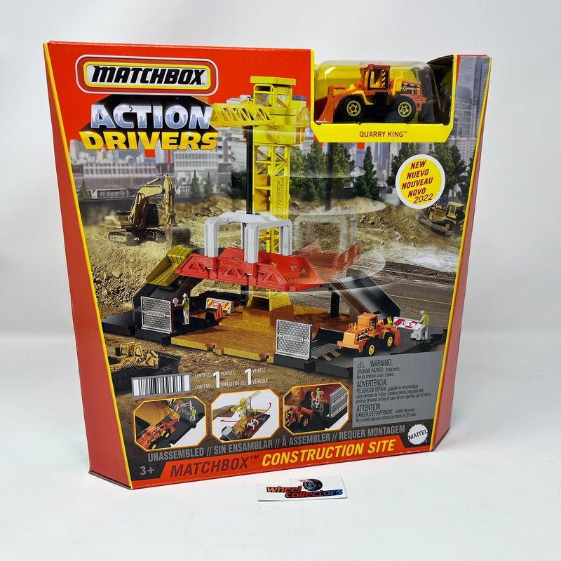 Construction Site w/ Quarry King * Matchbox Action Drivers Playset