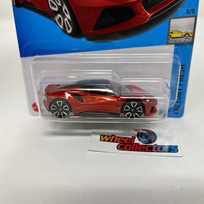 Lotus Emira #121 * Red * 2023 Hot Wheels Case F