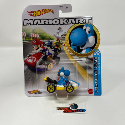 Light-Blue Yoshi Standard Kart * 2022 Hot Wheels MARIO KART Nintendo NEW Case C