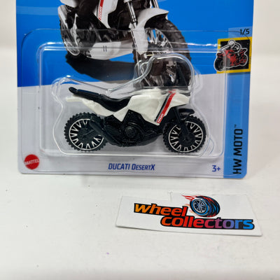 Ducati DesertX #67 * White * 2023 Hot Wheels Case F