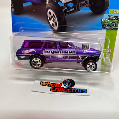 '64 Nova Wagon Gasser #145 * Purple * 2023 Hot Wheels Case H