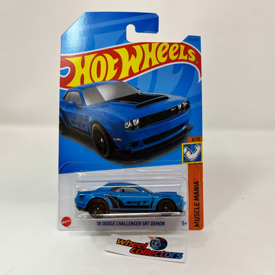 '18 Dodge Challenger SRT Demon #151 * Blue * 2023 Hot Wheels Case H