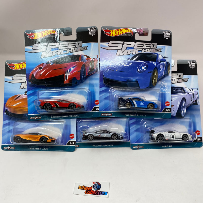 Speed Machines Complete 5 Car Set * 2023 Hot Wheels Car Culture Case A