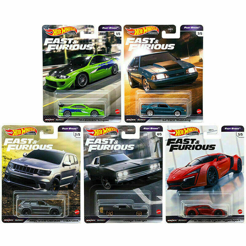 5 Car Set * Hot Wheels Fast & Furious FAST STARS